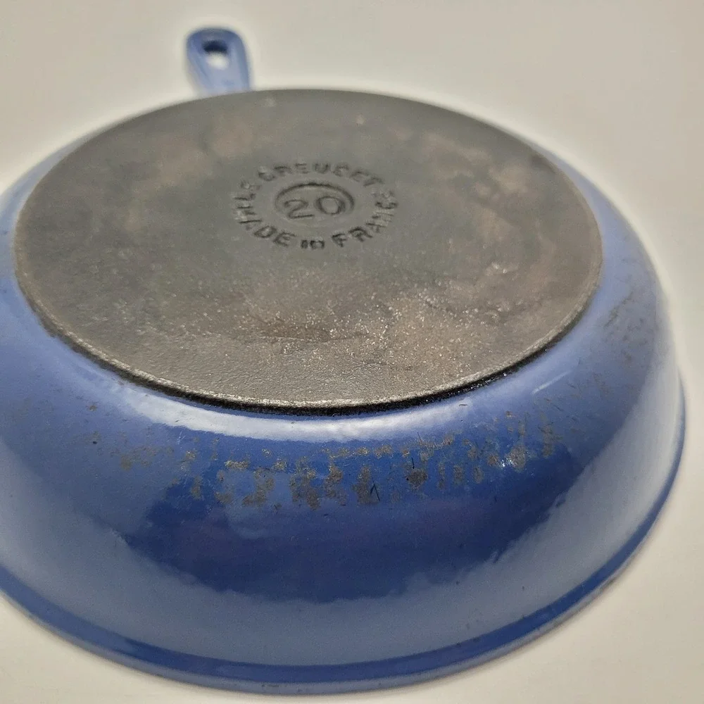 LE CREUSET Cast Enamel #20 SKILLET Blue